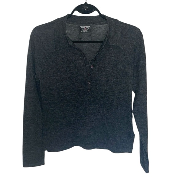 Polo Jean Co Wool Long Sleeve Classic Polo - Picture 2 of 8